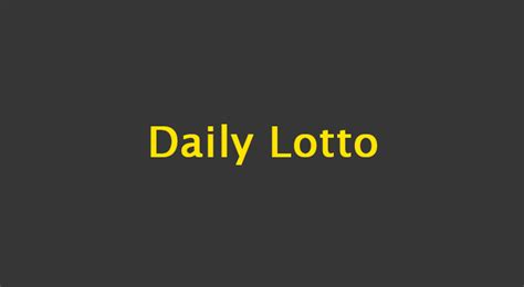 daily lotto 2019|Daily Lotto 2019 Archive .